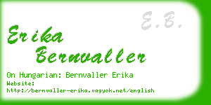 erika bernvaller business card